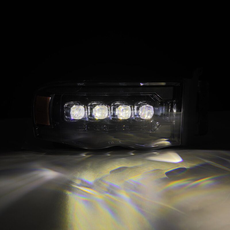 AlphaRex 880566 02-05 Dodge Ram 1500 NOVA LED Projector Headlights Alpha Black w/Activation Light/Sequential Signal