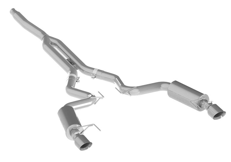 MBRP S7274AL Cat-Back Exhaust System - 2015-2026 Ford Mustang 2.3L EcoBoost (Street) | Aluminized