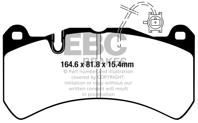 EBC 2016+ Alfa Romeo Giulia 2.9L Twin Turbo Yellowstuff Front Brake Pads DP42354R