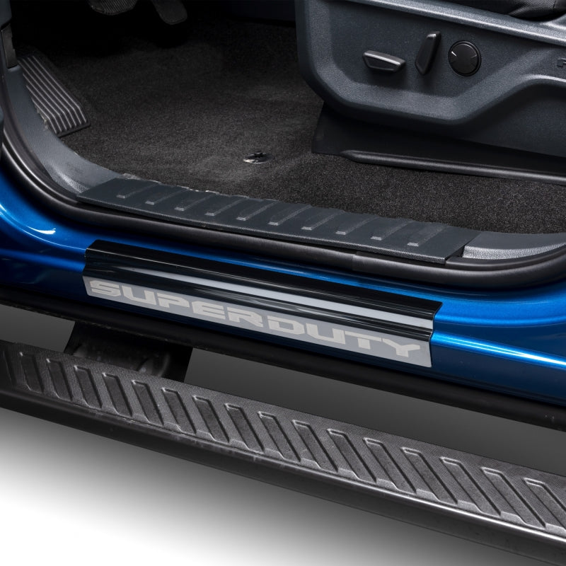 Putco for 2017-2020 Ford Super Duty Reg/Super Cab with SUPERDUTY Etching (2pcs) Black Platinum Door Sills