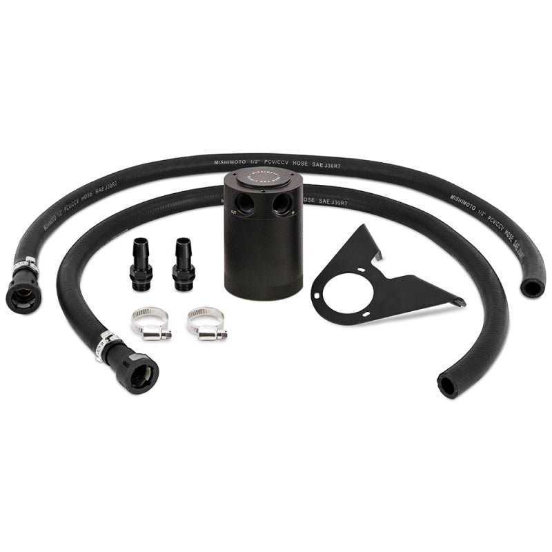 Mishimoto 2021+ Ford Bronco 2.3L Baffled Oil Catch Can - PCV Side - Black - #MMBCC-BR23-21P