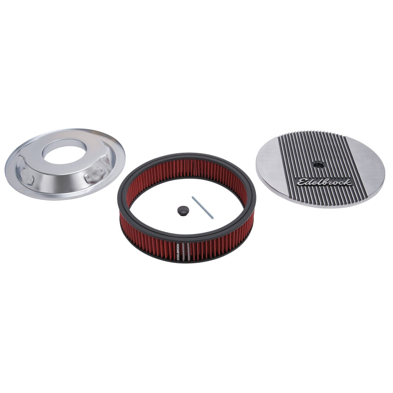 Edelbrock 4266 Elite II Round Air Cleaner 14 in with 3 in Element Polished