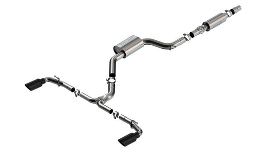 Borla 140883BC 22-23 Volkswagen Golf GTI 2.0L AT/MT 3inch S-Type Cat-Back Exhaust - 4in Black Chrome Tips - #140883BC