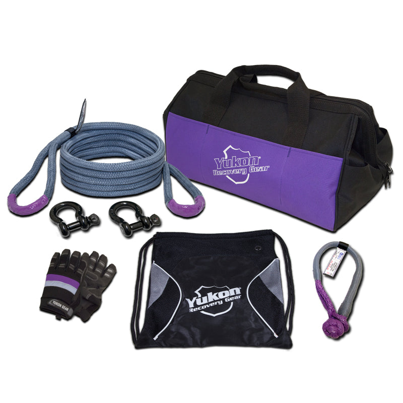 Yukon Gear & Axle YRGKIT-2 Recovery Gear Kit with 3/4in Kinetic Rope Tow Strap