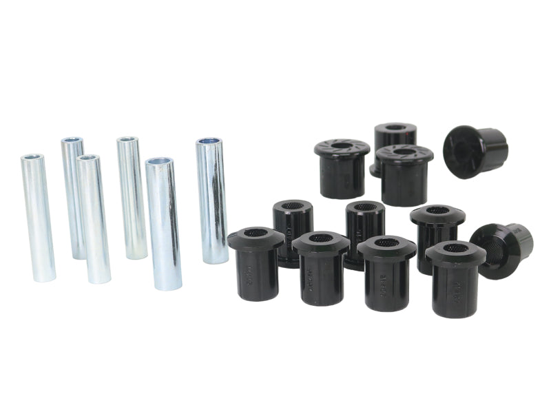 Whiteline W73476 Front Leaf Spring Bushings (use with Stock Springs) for 1971-1986 Chevrolet K10 Suburban, 1975-1986 Chevrolet K10, 1975-1986 Chevrolet K20 and More