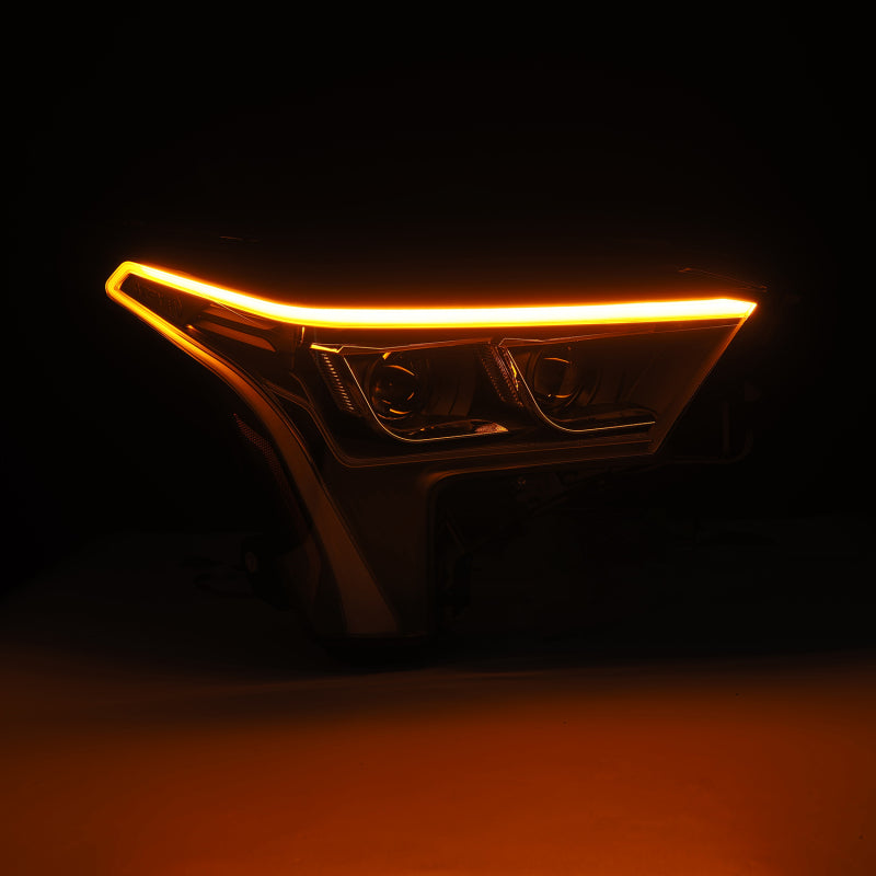 AlphaRex 880874 22-23 Toyota Tundra LUXX-Series Headlights Black with Amber DRL - Req 810029 OR 810030