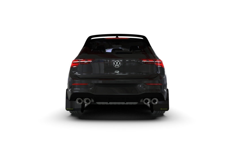 Rally Armor UR Mud Flaps - 2022-2025 Volkswagen GTI / Golf R - Red/White Logo - #MF80-UR-RD/WH
