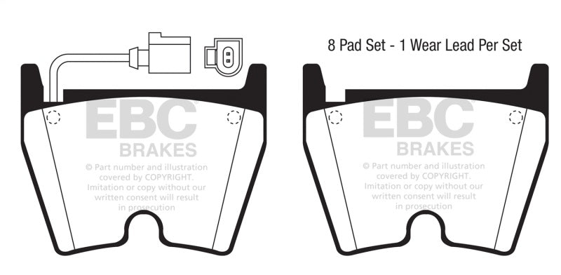 EBC 2018+ Audi TT RS Quattro 2.5L Turbo Bluestuff Front Brake Pads DP51513/3NDX