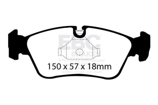 EBC 99-02 BMW Z3 2.5 Greenstuff Front Brake Pads DP21211