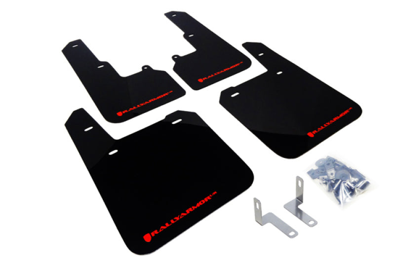 Rally Armor UR Mud Flaps - 2015-2019 Subaru Outback - Black/Red Logo - #MF36-UR-BLK/RD
