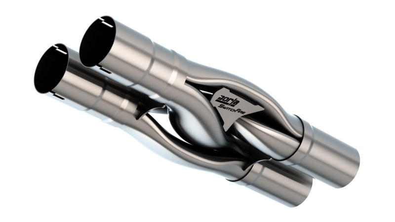 Borla 60747 SwitchFire X-Pipe 3 in ID Inlets 3 in OD Outlets Notched
