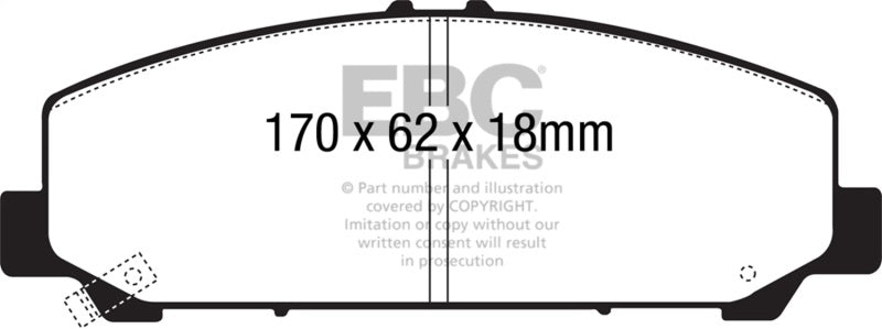 EBC 06-07 Infiniti QX56 5.6 (Akebono) Extra Duty Front Brake Pads ED91808