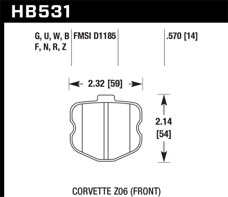 Hawk Performance HB531B.570 HPS 5.0 Street Brake Pads