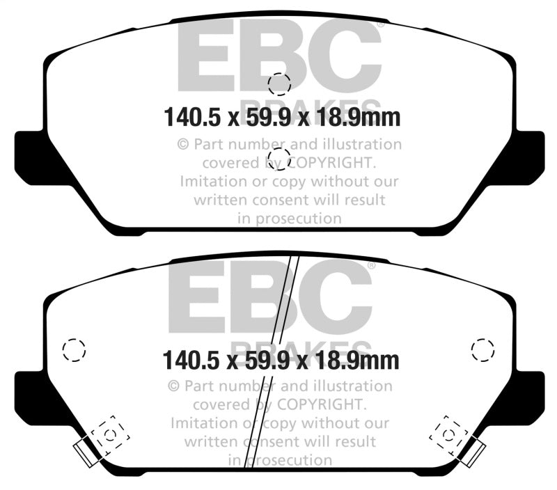 EBC 2019+ Hyundai Veloster N (2nd Gen) 2.0L Turbo Redstuff Front Brake Pads DP32343C