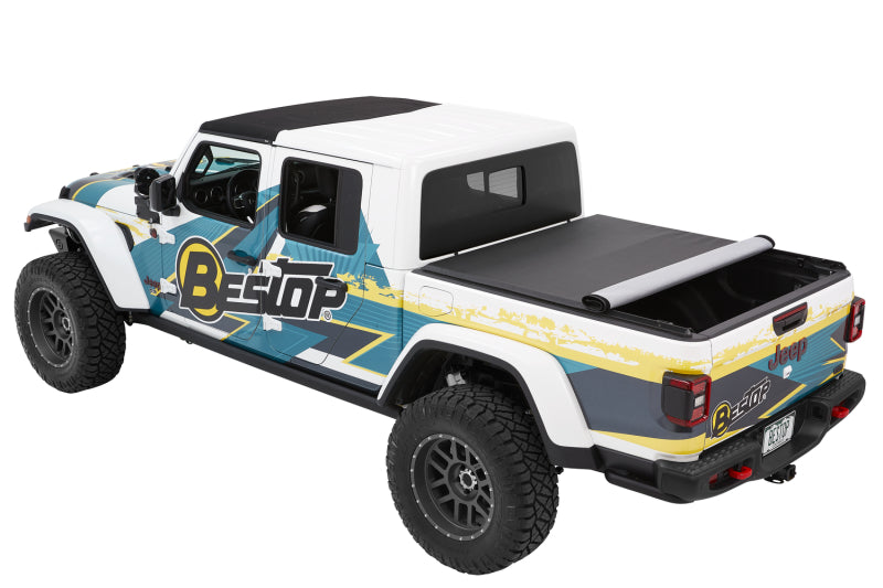 Bestop Roll Soft Tonneau - 20-26 Jeep Gladiator For 5 Ft. Bed EZ-Roll (Black Diamond)
