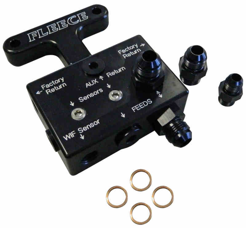Fleece Performance FPE-FFD-RF-3G for 03-07 Dodge 5.9L / 07.5-09 6.7L Cummins 3rd Gen Fuel Distribution Block