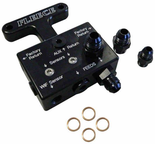 Fleece Performance FPE-FFD-RF-3G for 03-07 Dodge 5.9L / 07.5-09 6.7L Cummins 3rd Gen Fuel Distribution Block