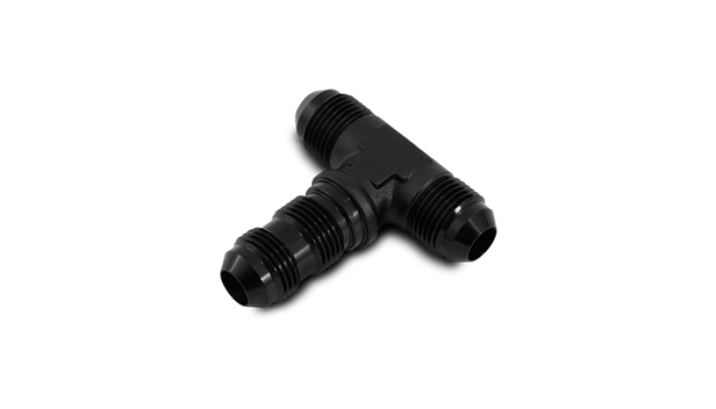 Vibrant -4AN Bulkhead Adapter Tee Fitting - Anodized Black Only
