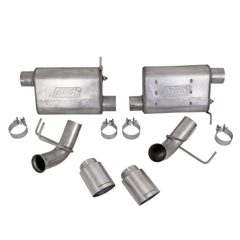 BBK Performance 41015 VariTune Axle-Back Exhaust Kit Stainless Steel for 2011-2014 Ford Mustang GT / Boss 302 (5.0L)