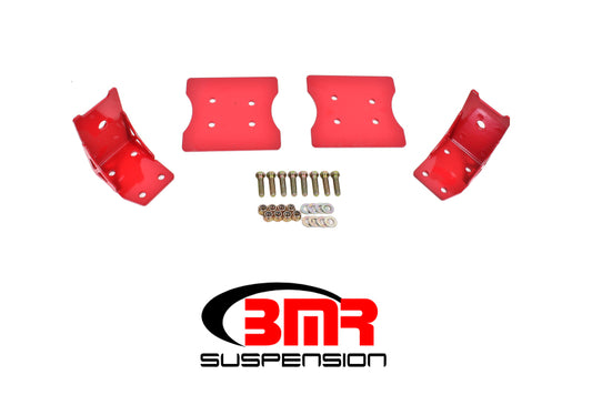 BMR 1979-2004 Fox Mustang Lower Torque Box Reinforcement Plates - Red