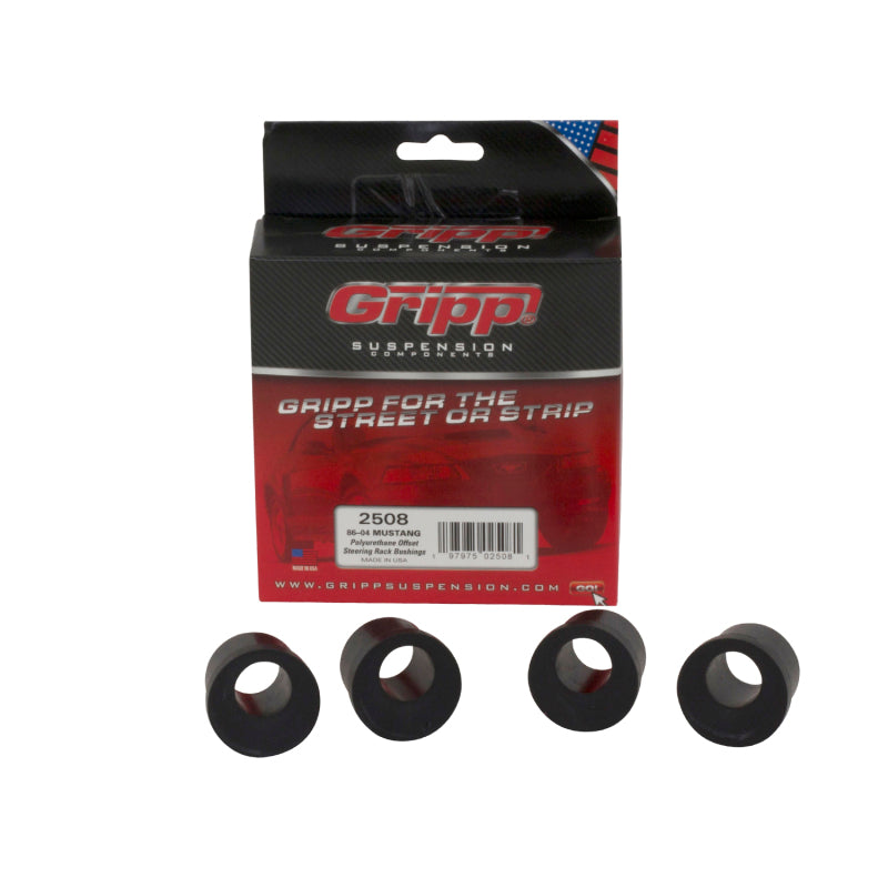 BBK Performance 2508 Offset Steering Rack Bushings Polyurethane 4-Piece for 1986-2004 Ford Mustang