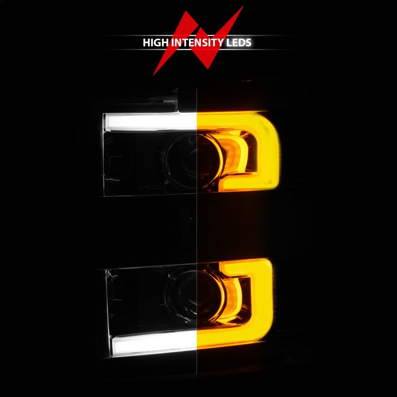 ANZO 2015-2019 Chevrolet Silverado 2500 HD LED Projector Headlights