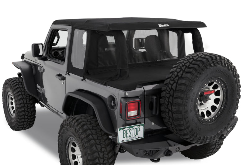 Bestop 18-26 Jeep Wrangler JL 2-Door Halftop Conversion Kit (Black Diamond)