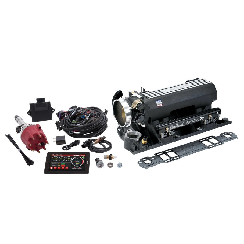 Edelbrock 35793 Pro Flo 4 XT EFI System Sequential Port SBC 1986 & Earlier 550 Max HP 29lb/hr Black