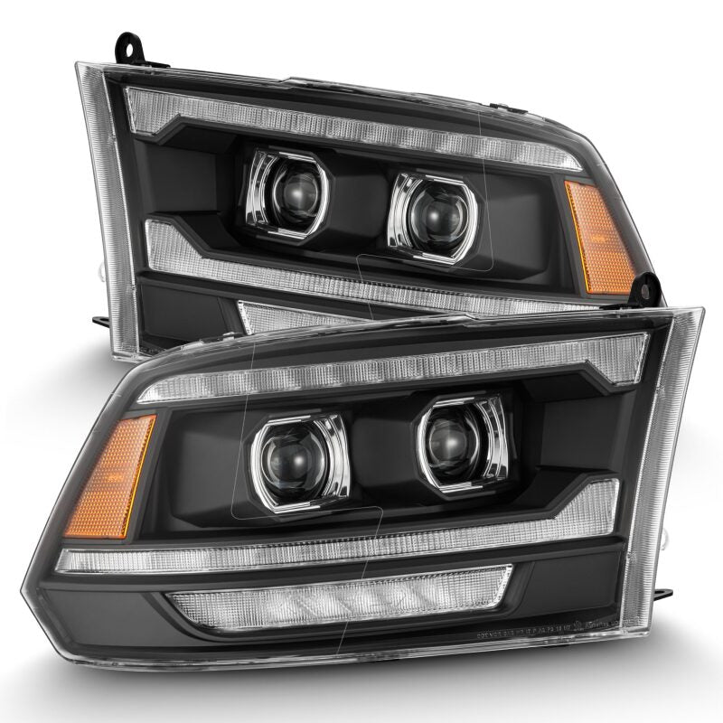 AlphaRex 880558 09-18 Dodge Ram 2500 LUXX LED Projector Headlights Plank Style Black w/Activation Light/Sequential Signal/DRL