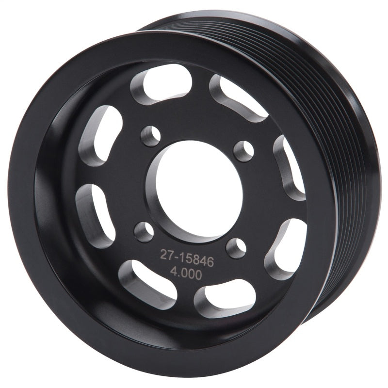 Edelbrock 15846 Pulley Supercharger Enforcer 10 Rib 4 in Black