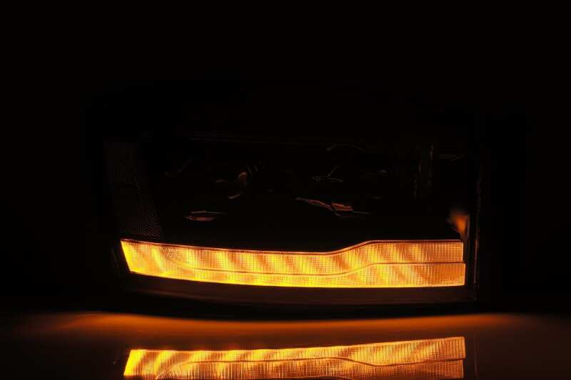 AlphaRex 880534 06-08 Dodge Ram 1500 HD LUXX LED Projector Headlights Plank Style Chrome w/Sequential Signal/DRL