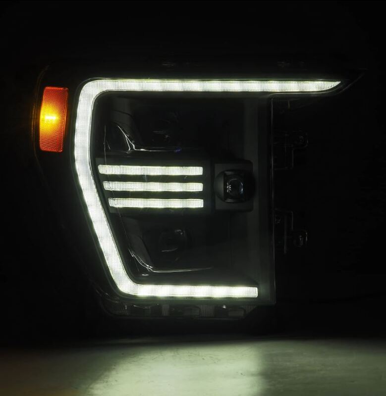 AlphaRex 880293 21-22 Ford F150 PRO-Series Projector headlights Black w/Activation Light/Sequential Signal