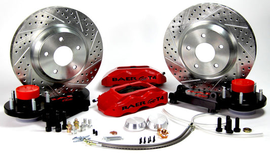 Baer Brakes 69-70 Chevrolet Biscayne STD Studs 13in Track4 Front SDZ Brake Kit - Monster Green