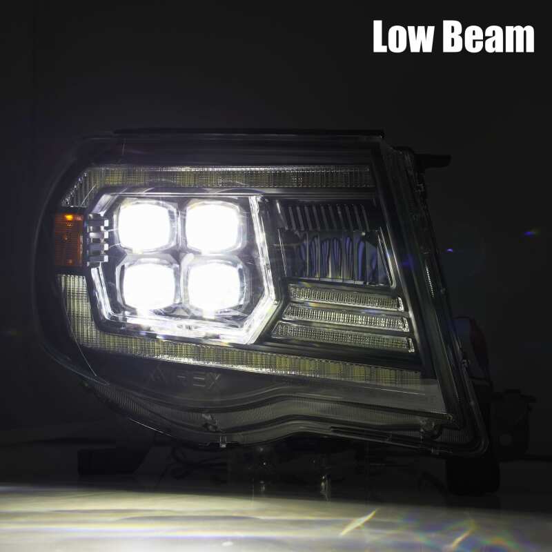 AlphaRex 880744 05-11 Toyota Tacoma NOVA LED Projector Headlights Plank Style Alpha Black w/Activation Light/DRL