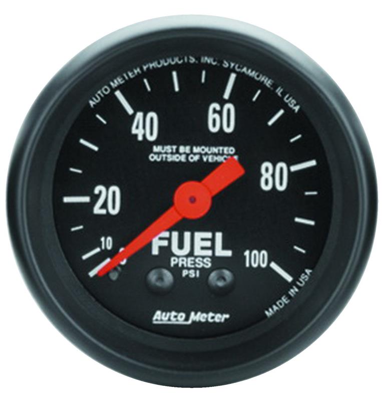 AutoMeter 2612 Z Series 52mm 0-100 PSI Mechanical Fuel Pressure Gauge