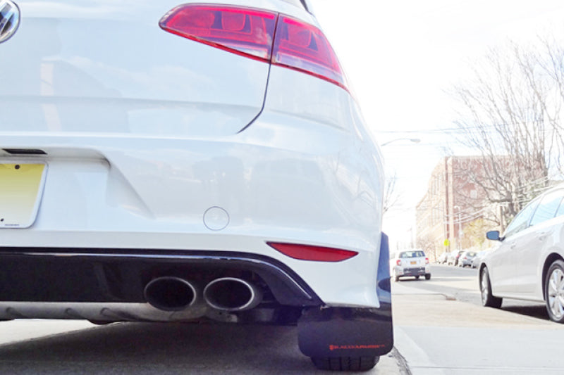 Rally Armor UR Mud Flaps - 2015-2019 Volkswagen Golf R - Black/Blue Logo - #MF40-UR-BLK/BL