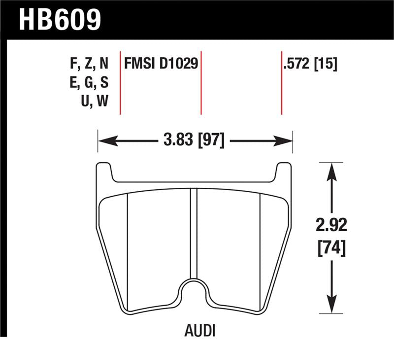 Hawk Performance HB609N.572 HP Plus Crossover Street/Motorsport Brake Pads