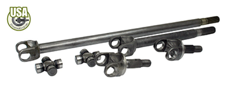 Yukon Gear & Axle ZA W24112 USA Standard 4340CM Repl Axle Kit For TJ/XJ/YJ/WJ/Zj Front / Dana 30 / 27 Spline with Super Joints
