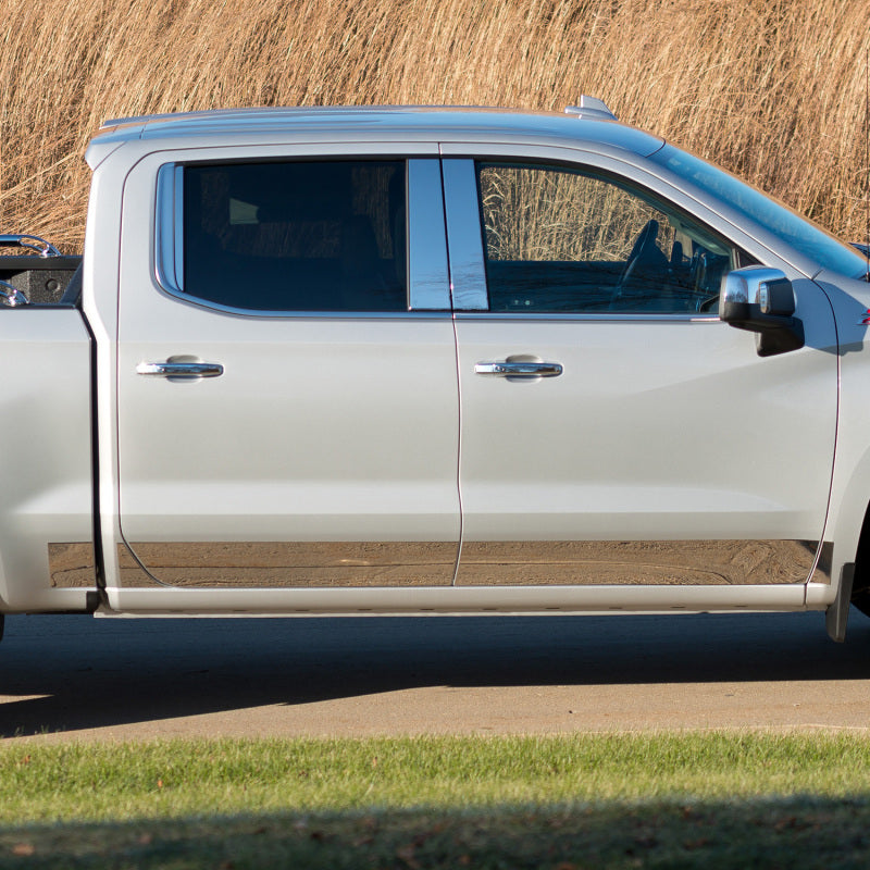 Putco for 2019-2024 Chevrolet Silverado Crew Cab 6.5 Stand Box - 5.5in Wide - 10pcs Pro SS Rocker Panels