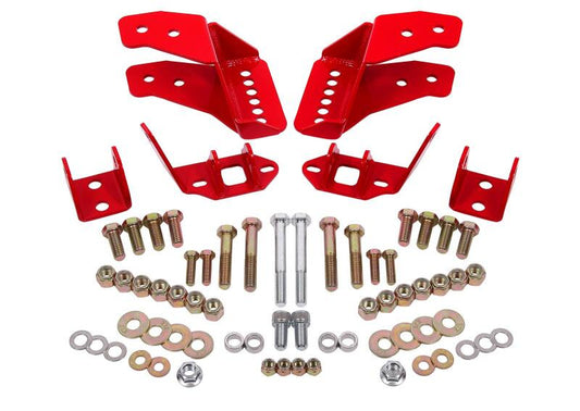 BMR 1978-1987 G-Body Coilover Conversion Kit Rear Adjustable Shock Mount Without CAB - Red