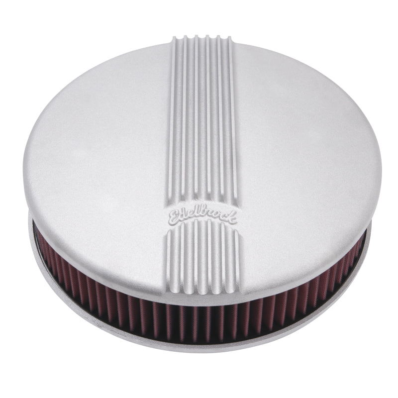 Edelbrock 41179 Air Cleaner Classic Series Round Aluminum Top Cloth Element 14 in Diameter x 3.9