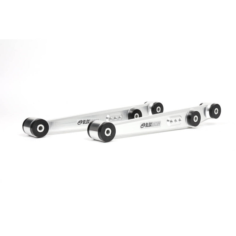 BLOX Racing V2 Billet Rear Lower Control Arms Poly Bushings 96-00 Honda Civic - Raw BXSS-21204-RAW-V2