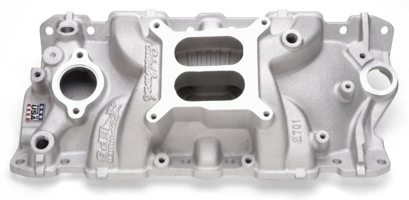 Edelbrock 2701 Performer EPS Intake Manifold Natural for Small Block Chevrolet