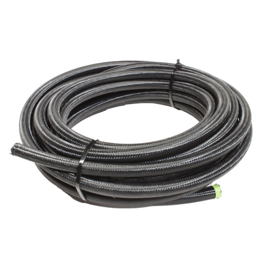 Snow Performance SNF-60830B 8AN Braided Stainless PTFE Hose - 30ft (Black)