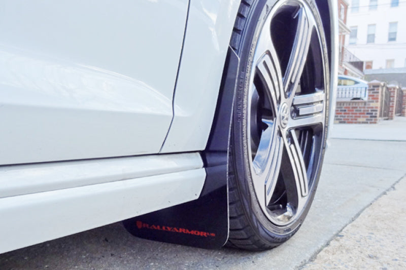 Rally Armor UR Mud Flaps - 2015-2019 Volkswagen Golf R - Black/Grey Logo - #MF40-UR-BLK/GRY