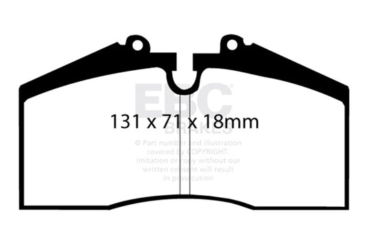 EBC 96-98 Porsche 911 (993) 3.6 Carrera 4S Yellowstuff Rear Brake Pads DP4767R