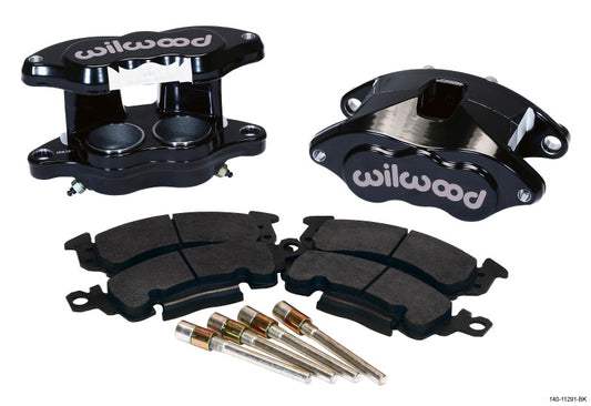 Wilwood D52 Front Caliper Kit - Black Powder 2.00 / 2.00in Piston 1.04in Rotor - #140-11291-BK