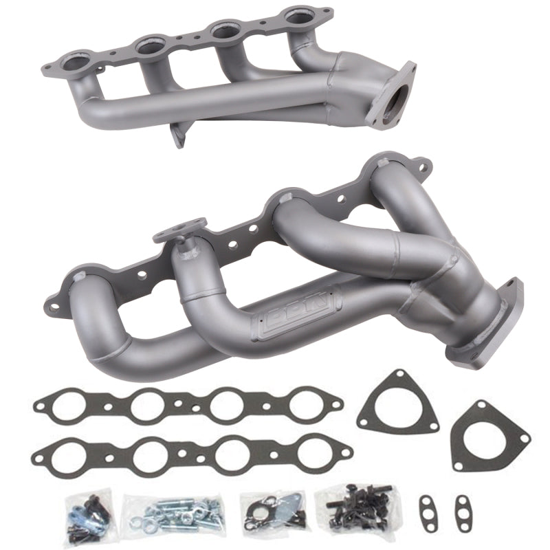 BBK Performance 4005 Shorty Headers 1-3/4 Titanium Ceramic for 1999-2013 Chevrolet Silverado 1500 / Tahoe / Suburban, GMC Sierra 1500 / Yukon (4.8L / 5.3L)