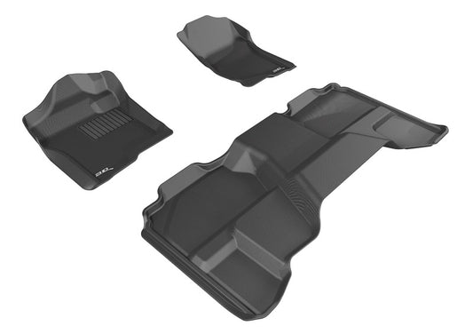 3D MAXpider Kagu Front & Rear Floor Mats for 2007-2013 GMC Sierra 1500/Sierra 2500/Sierra 3500 (Extended Cab)