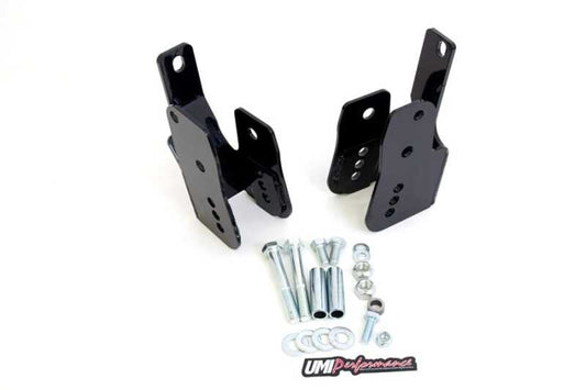 UMI Performance 1060-B Rear Control Arm Relocation Brackets Bolt-In Black